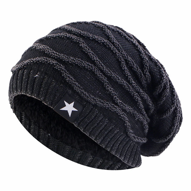 Cross Knit Satin Fleece Hat